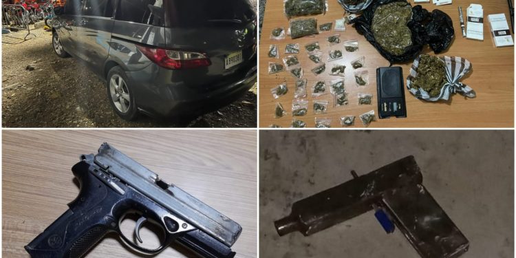 PN apresa 20 hombres , ocupa armas y drogas en SDE