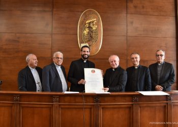 Firma de convenio entre la Universidad Católica Santo Domingo y el Pontificio Instituto Teológico Juan Pablo II para Ciencias del Matrimonio y la Familia en la Universidad Lateranense (Ciudad del Vaticano)