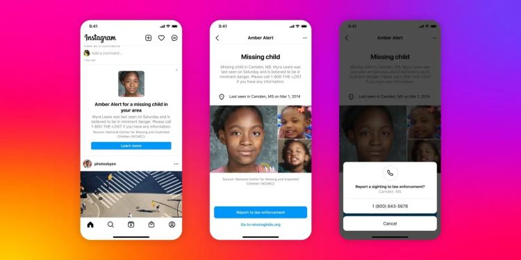 Instagram empezará a empujar las Alertas Amber a los feeds de los usuarios