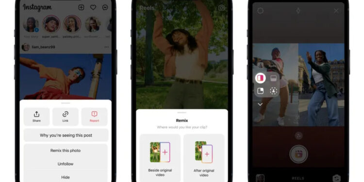 Cualquiera puede tomar nuevas fotos públicas de Instagram y convertirlas en un Reel