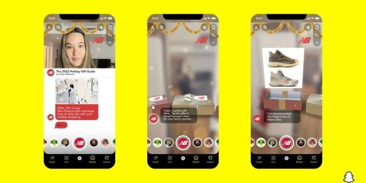 New Balance une la tecnología de voz y Realidad Aumentada de Snap para ofrecer consejos sobre regalos