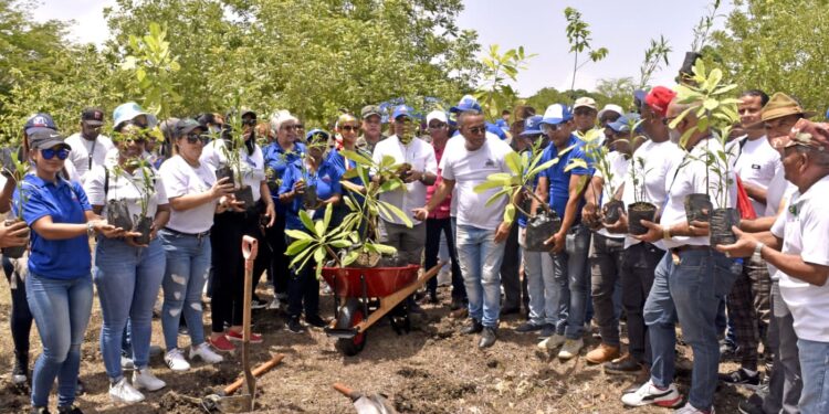 Colaboradores de Bienes Nacionales CEA-CORDE siembran más de 500 arboles