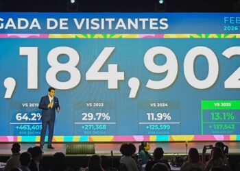 Turismo crece más de un 13 por ciento en febrero al recibir 1,184,902 de visitantes