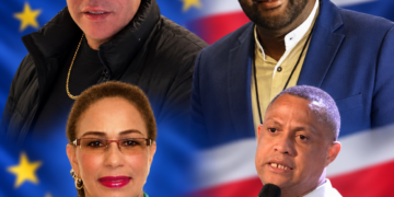 Norberto Azor, Marcelino Peralta, Alexander Bellance y la periodistaOlga Capellán cuestionaron la falta de resultados y de coordinación conlos líderes comunitario