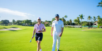 Lorena Ochoa juega por primera vez en campo de golf Diente de Perro, en Casa de Campo